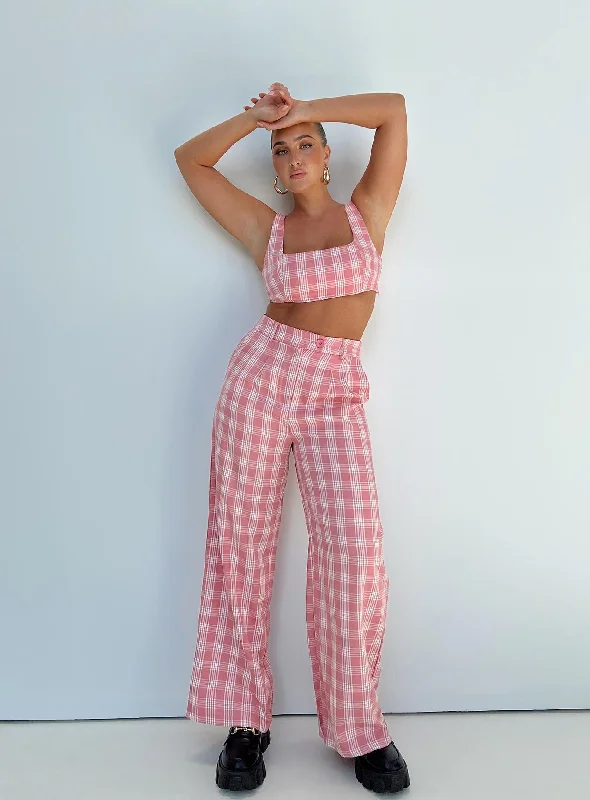 Huxley Set Pink Check