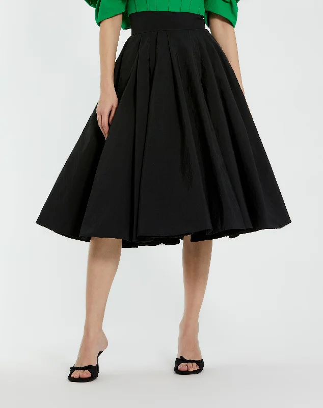 The Bubbly Faille High Waisted Midi Full Circle Skirt