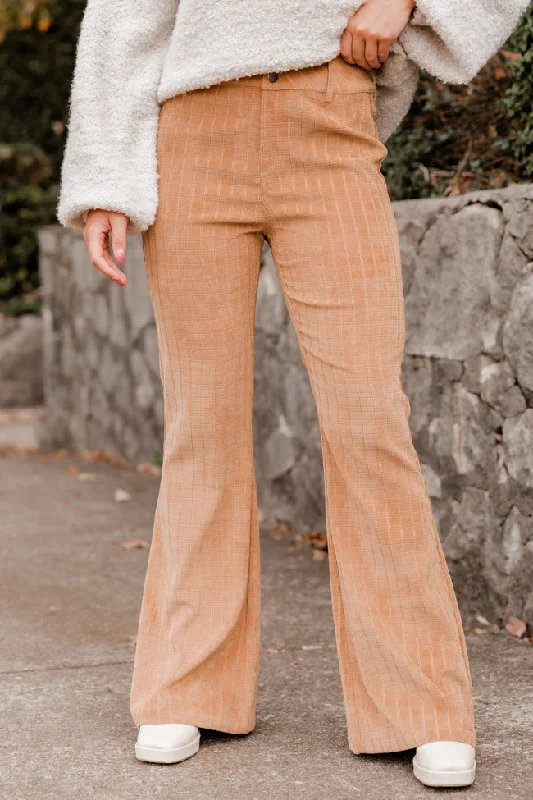 For The Occasion Camel Cord Flares FINAL SALE