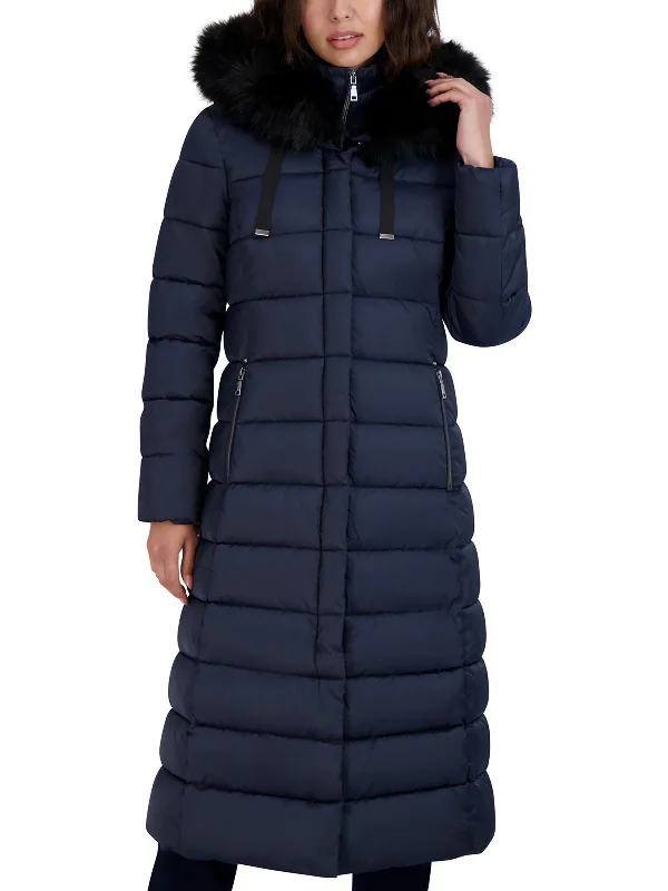 Nellie Womens Puffer Maxi Parka Coat