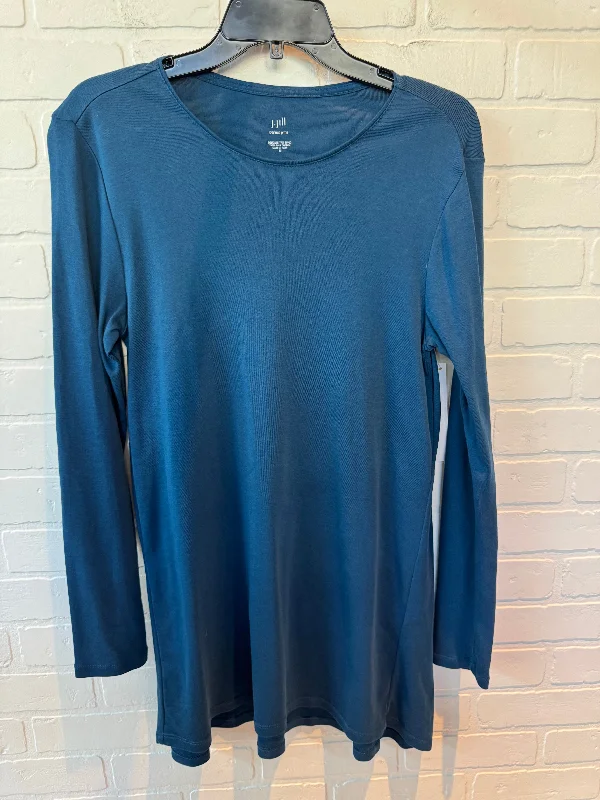 Top Long Sleeve Basic By J. Jill In Blue, Size: M