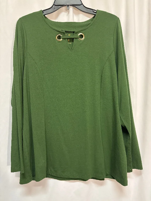 Top Long Sleeve By Clothes Mentor In Green, Size: M