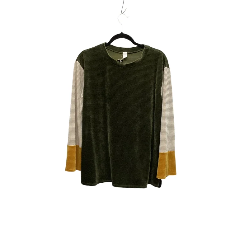 Top Long Sleeve By Clothes Mentor In Green, Size: S