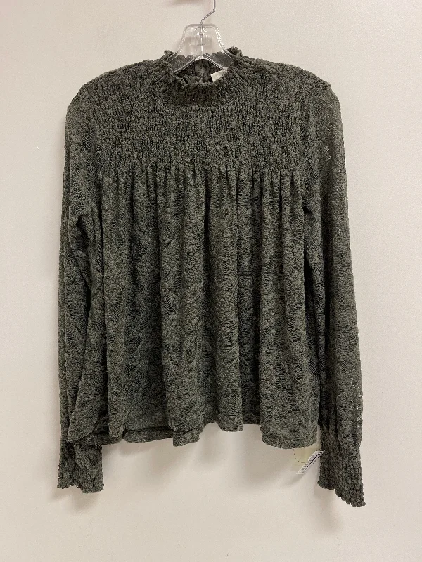 Top Long Sleeve By Deletta In Green, Size: S