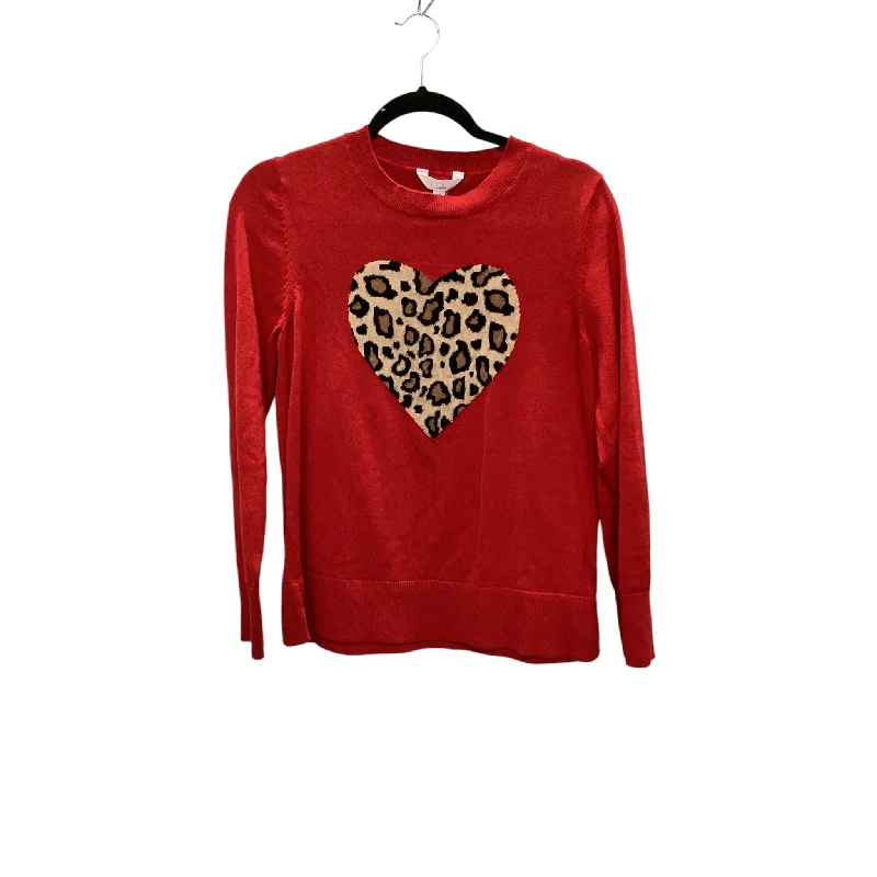 Top Long Sleeve By Time And Tru In Red, Size: M