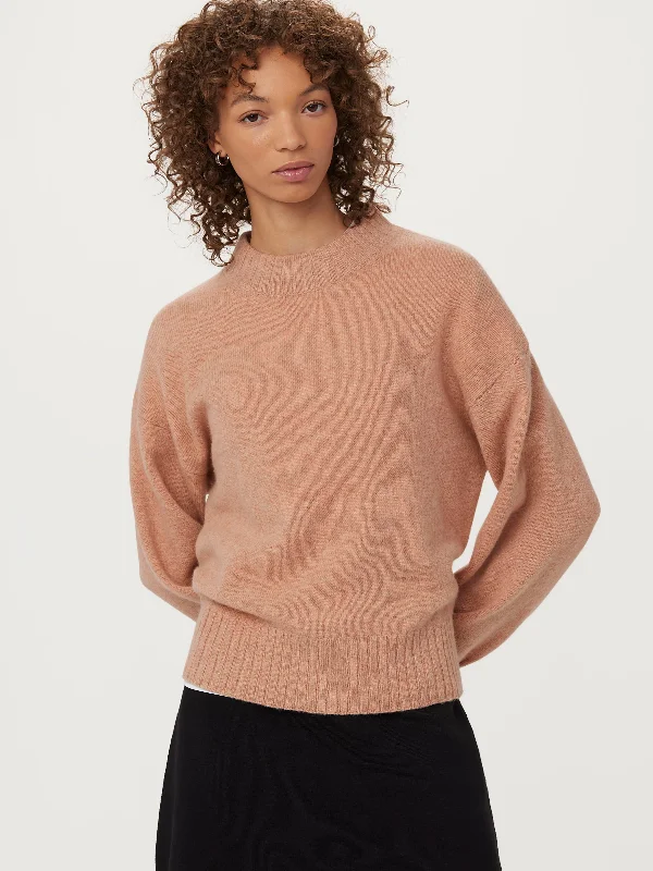 The Yak Wool Crewneck  in Blush Pink