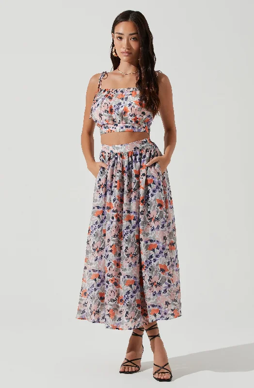 Terra Bella Floral Maxi Skirt