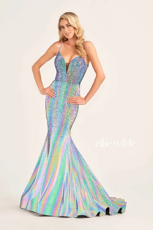 Ellie Wilde EW35701 Long Beaded Formal Evening Prom Dress