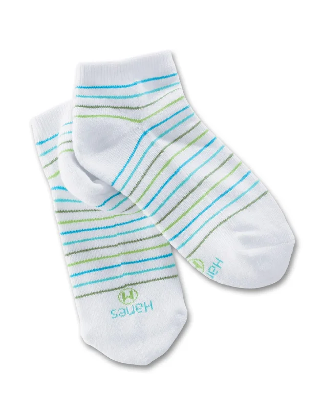 Hanes Classics Girls' Low-Cut Socks 4 Pairs