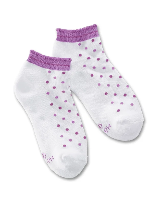 Hanes Classics Girls' Scallop Low-Cut Socks 4 Pairs