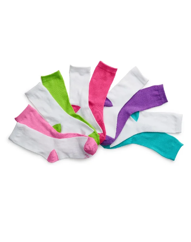 Hanes EZ Sort® Girls` Crew Socks