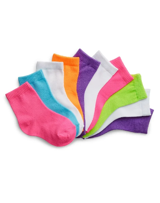 Hanes EZ Sort® Girls` Toddler Ankle Socks