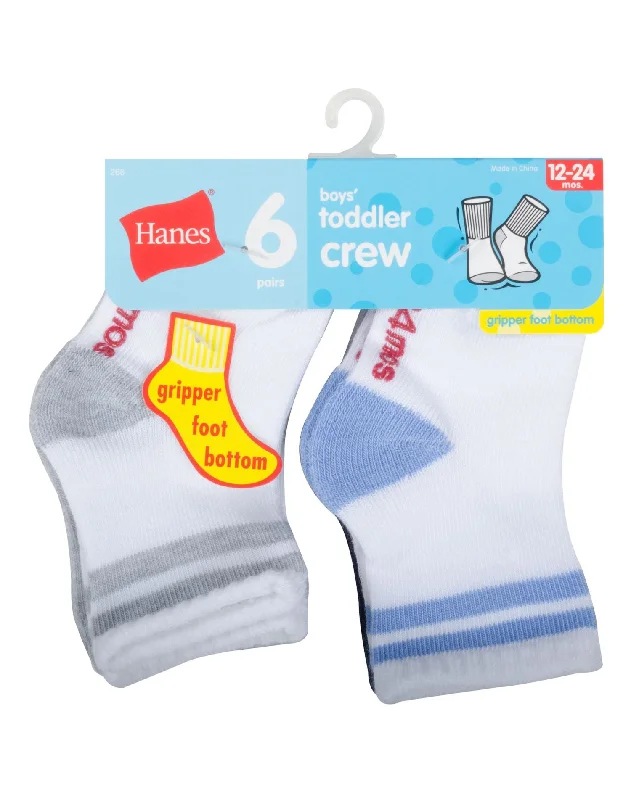 Hanes Infant Boys 6-Pack Crew Socks